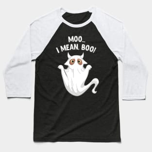 Moo I Mean Boo Baseball T-Shirt